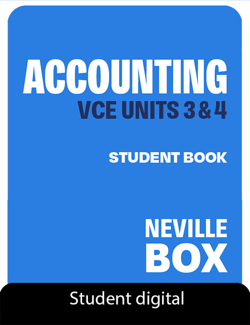 Accounting, VCE Units 3&4 7e Student Digital Access Code (New 7th edition revised to align with 2025 Study Design)