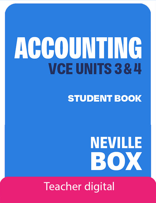 Accounting, VCE Units 3&4 7e Teacher Digital Access (New 7th edition revised to align with 2025 Study Design)